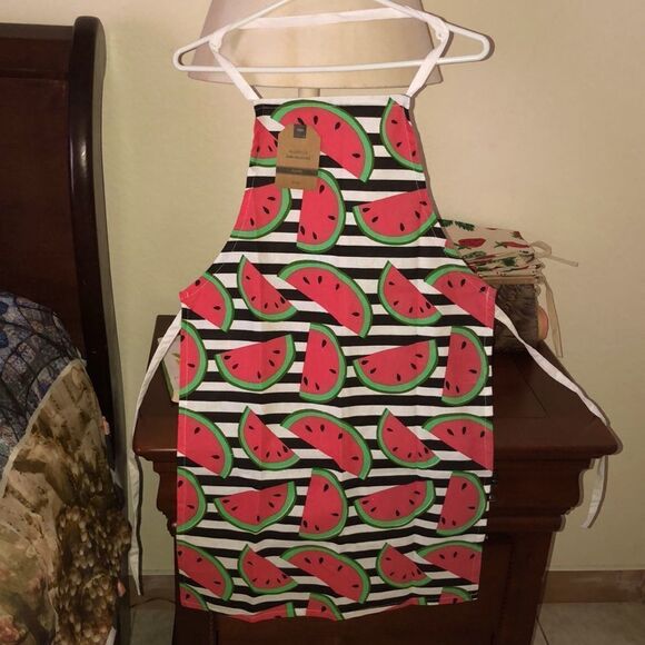 Mabelle Home Collection Watermelon Print Cotton Apron - Picture 1 of 8